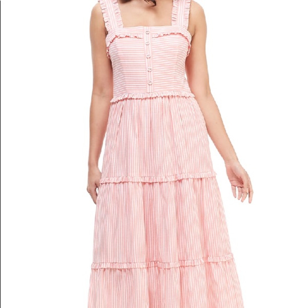Gals Meets Glam | Courtney Dress, Pink and White, 8